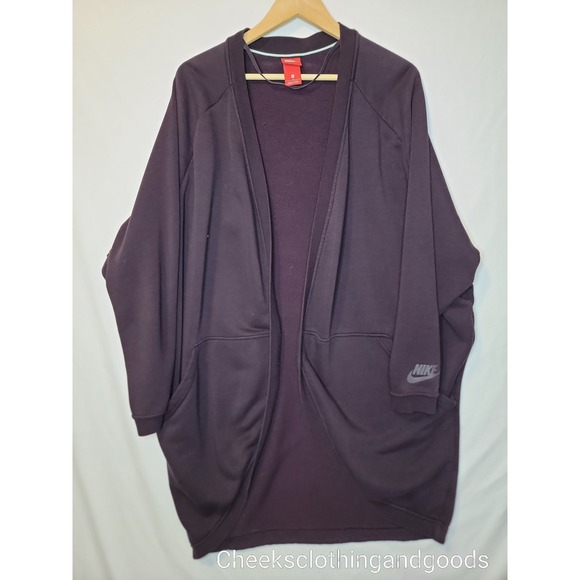Nike Sweaters - Nike Sportswear Advance 15 Purple Open Front Cardigan Plus Size 1X 863136-652